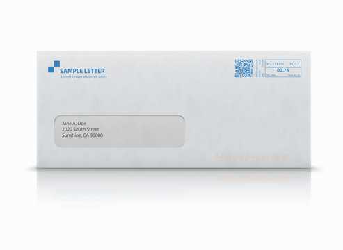 10 window envelope letter template