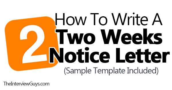 2 weeks notice letter template pdf