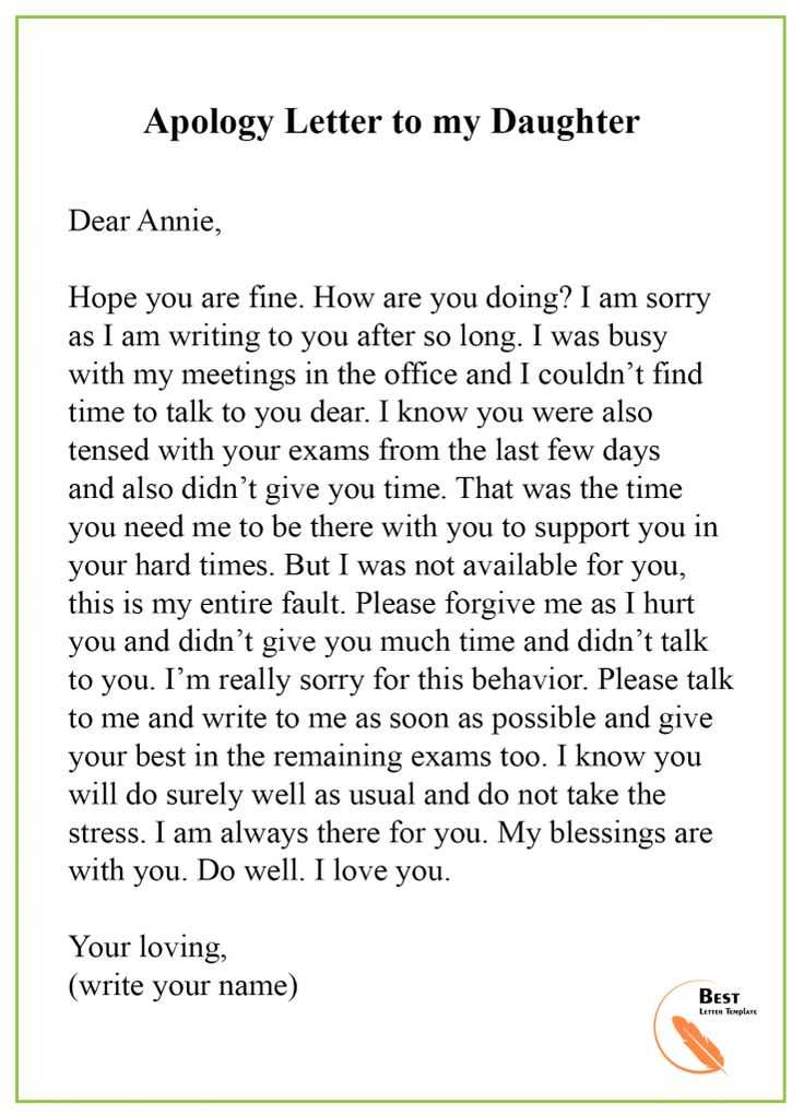 letter to parents template