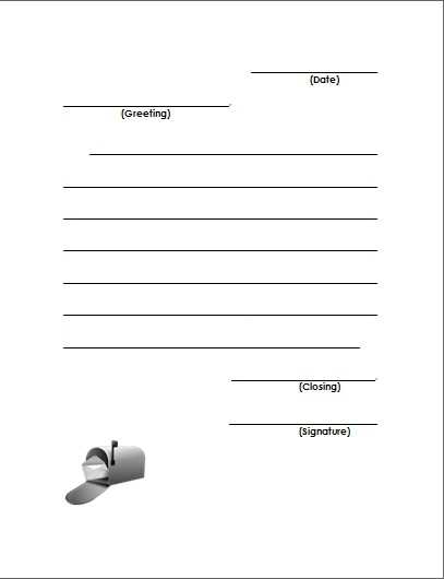 blank letter writing template for students