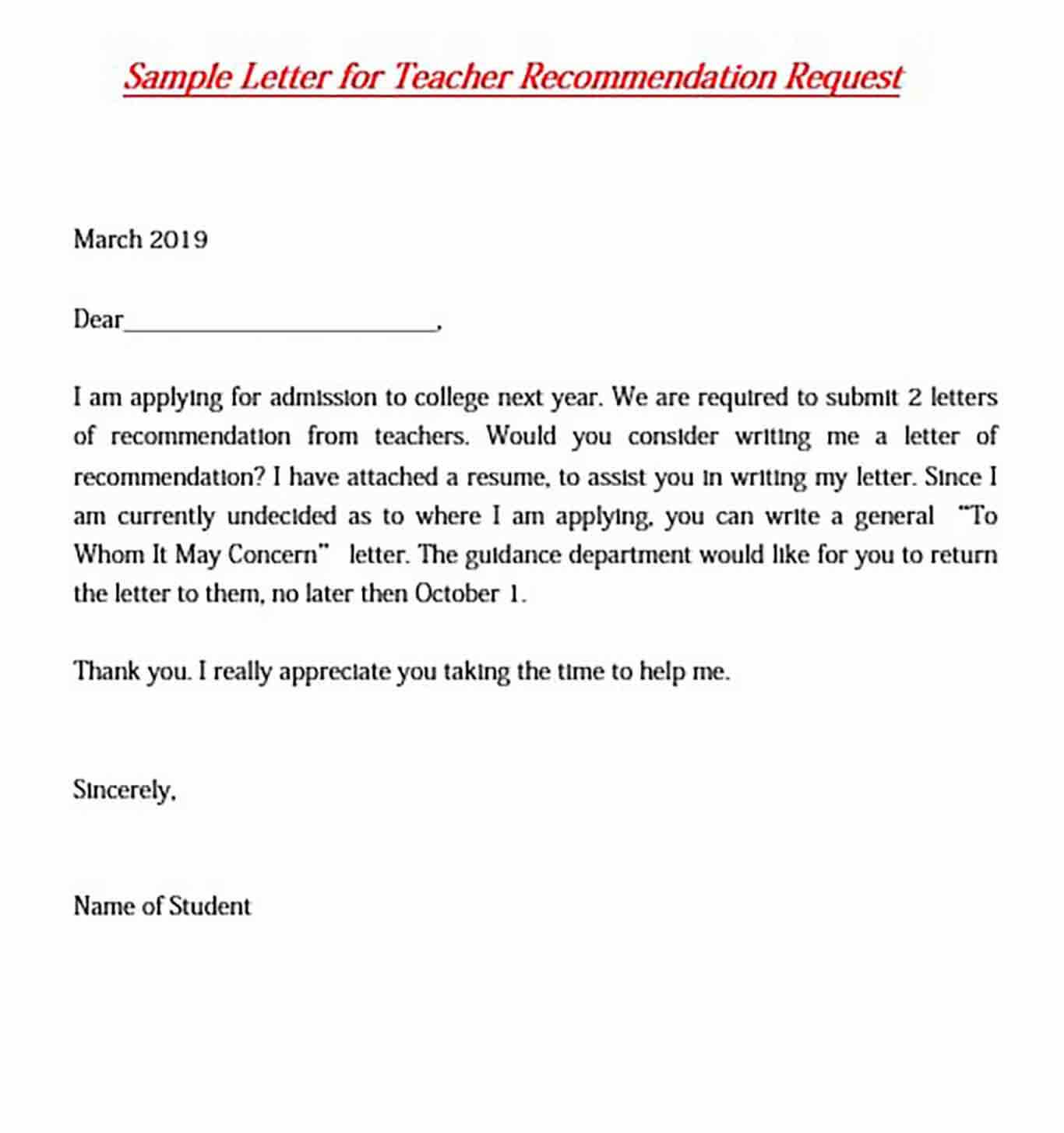 letter of recommendation for substitute teacher template