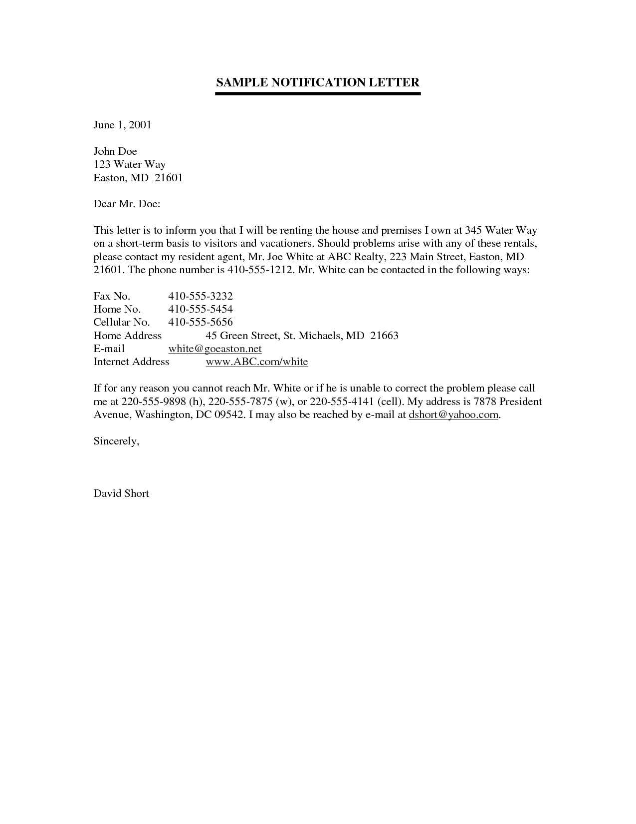 audit notification letter template