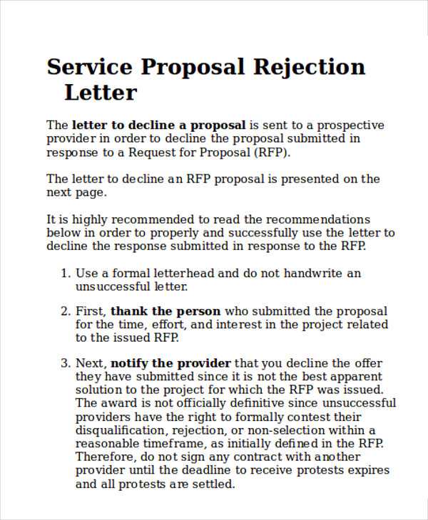 service proposal letter template