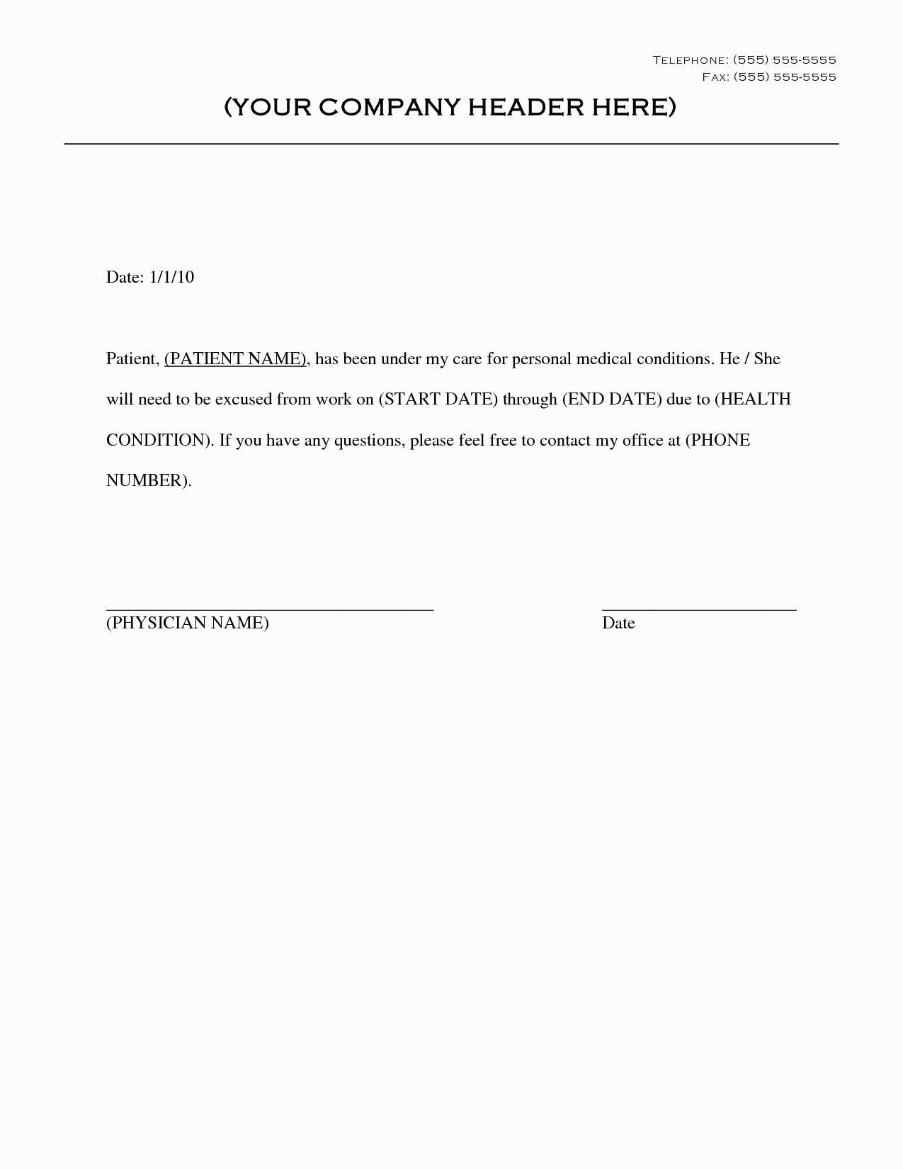 return to work letter template