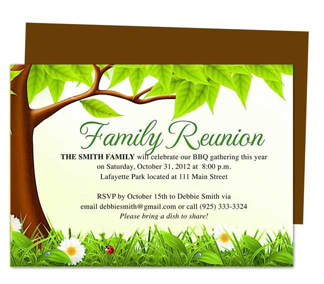 free family reunion letter templates