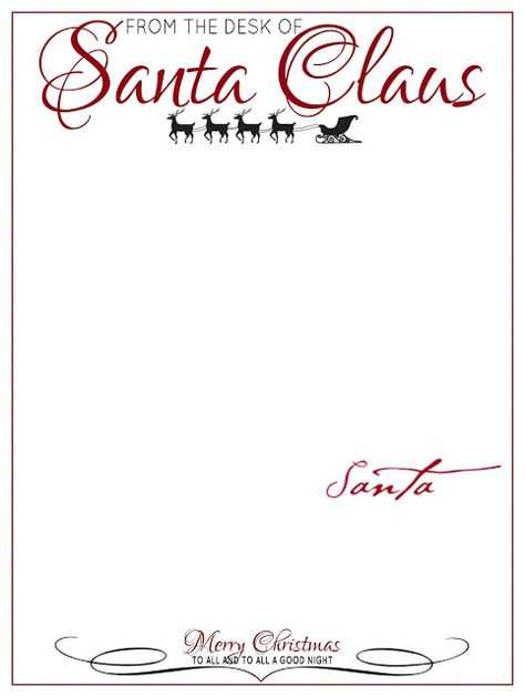 fake santa letter template