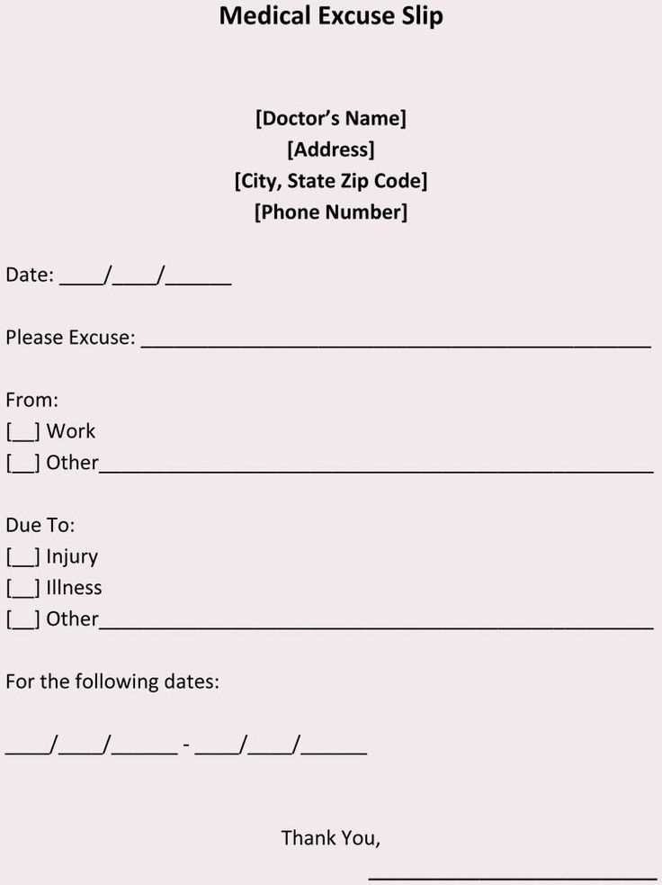 schedule a letter from doctor template