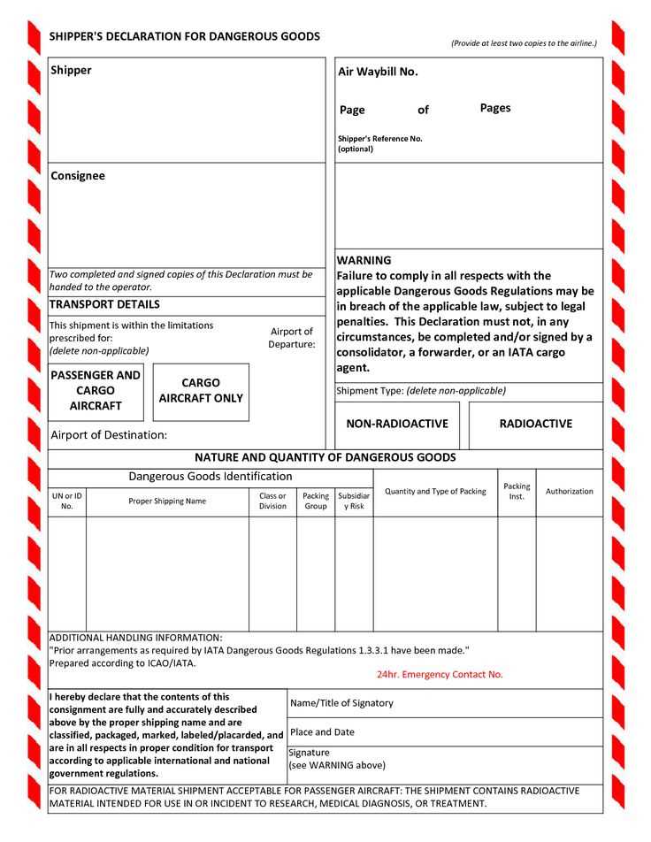 shippers letter of instruction template pdf