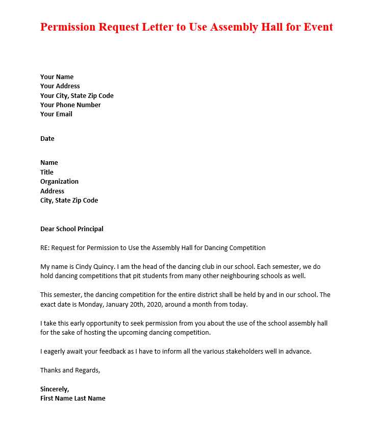 request copyright permission letter template