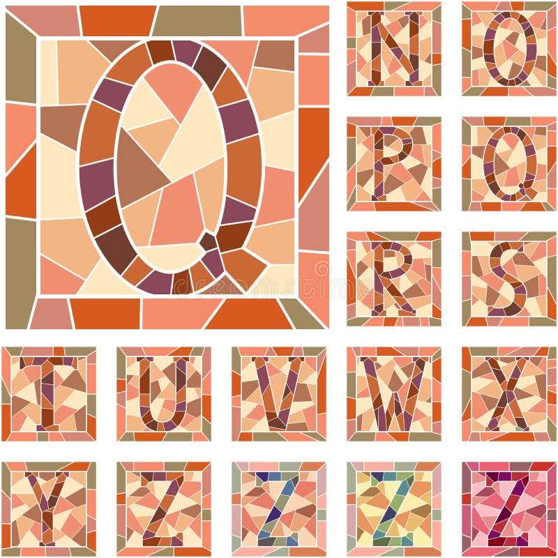 printable mosaic letter template free