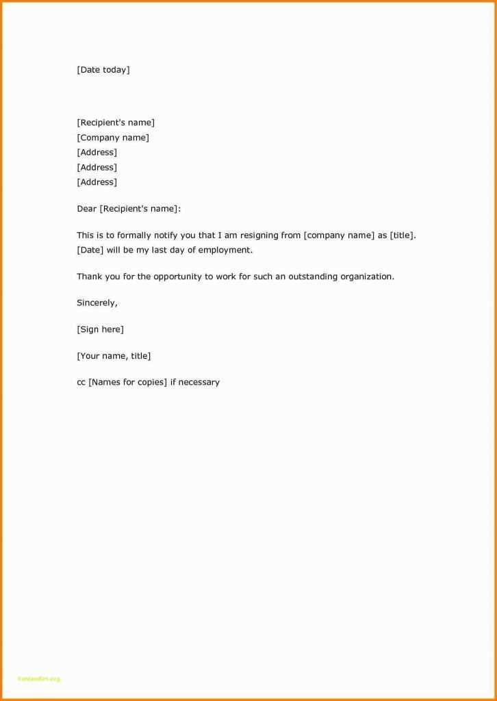 hoa resignation letter template