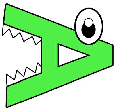 letter a alligator craft template