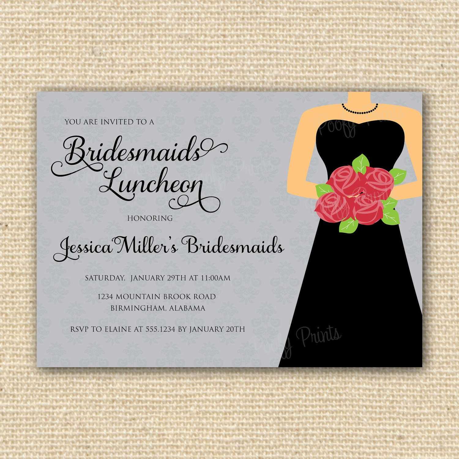 bridesmaid expectations letter template