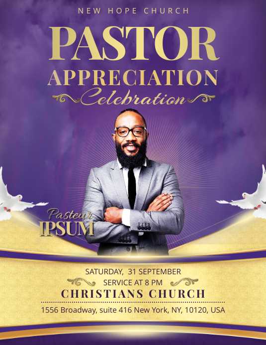 pastor appreciation invitation letter template