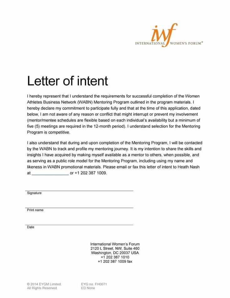 letter of intent to pay template