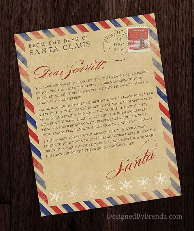 letter from santa template free word