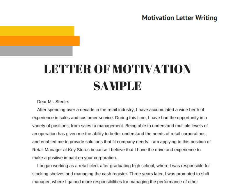 motivational letter for internship template