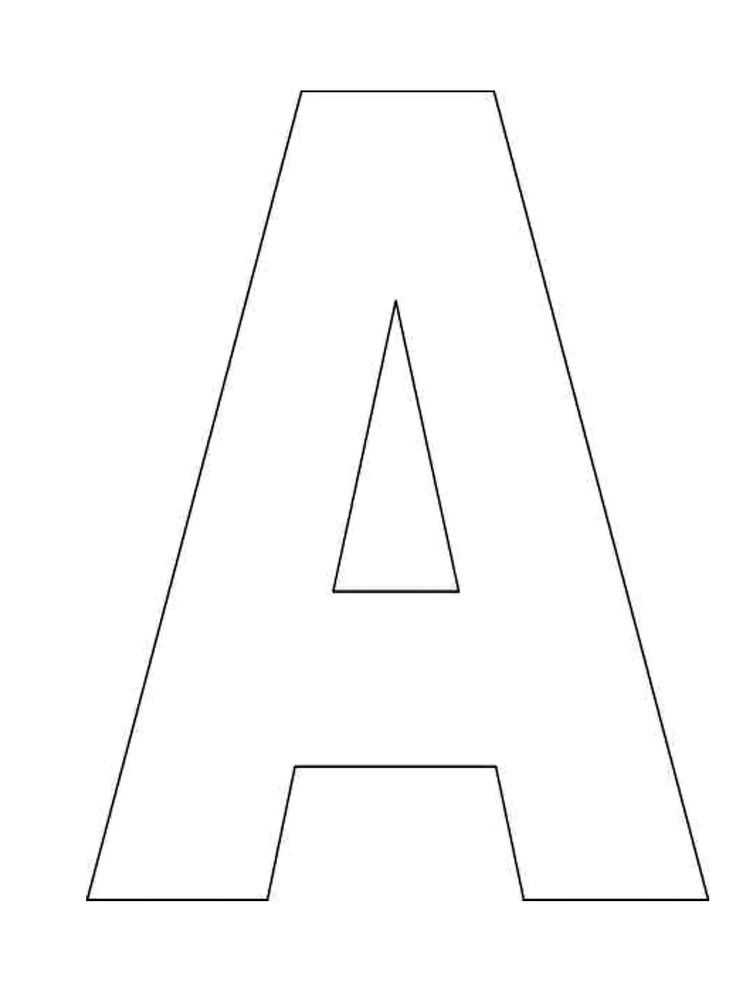 letter a template printable