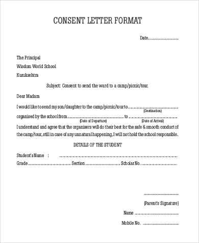 trademark letter of consent template