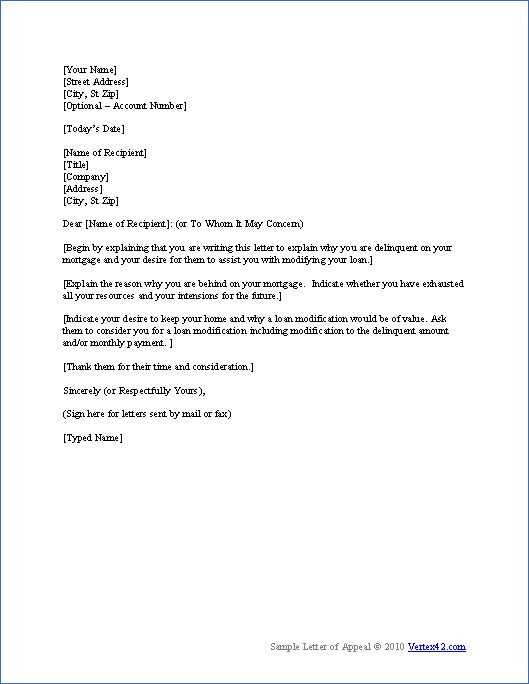 refinance letter template