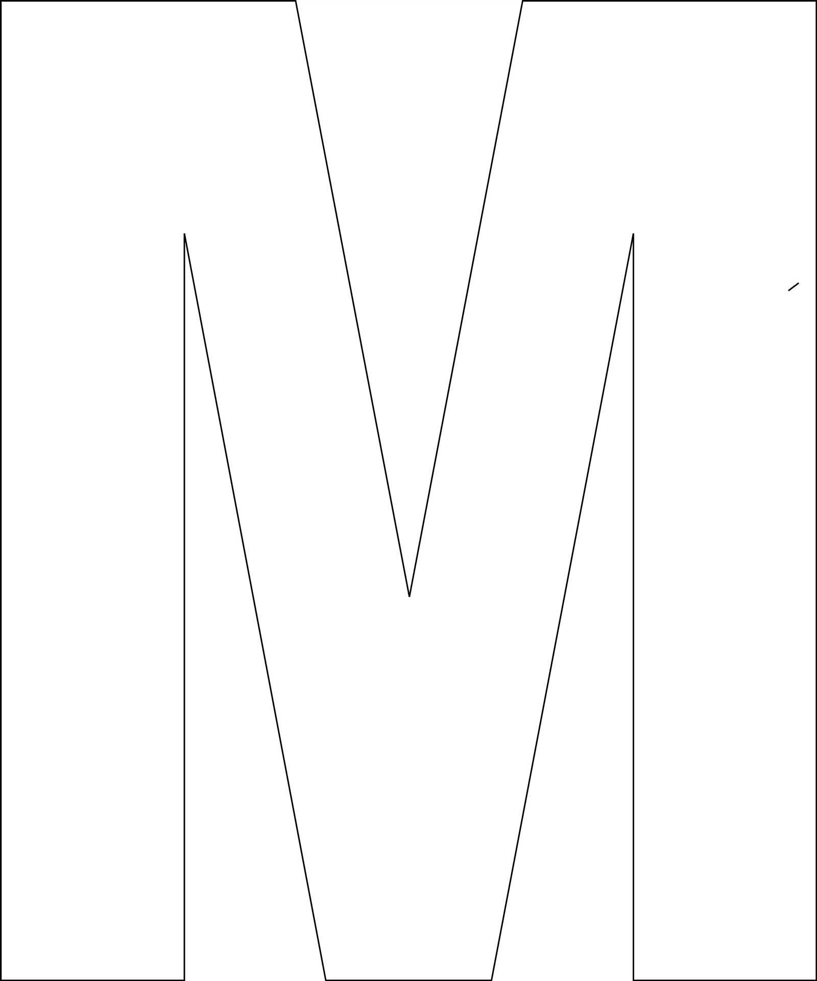 big letter m template