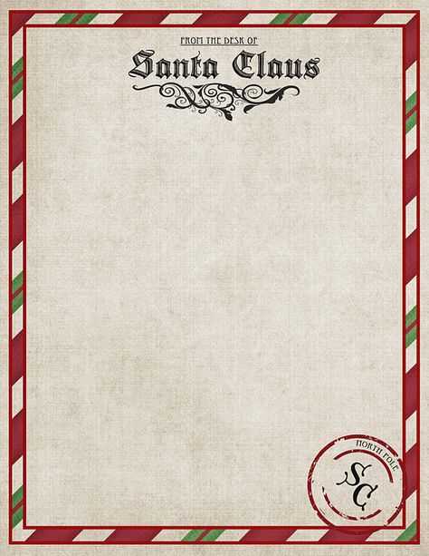 free santa claus letter template