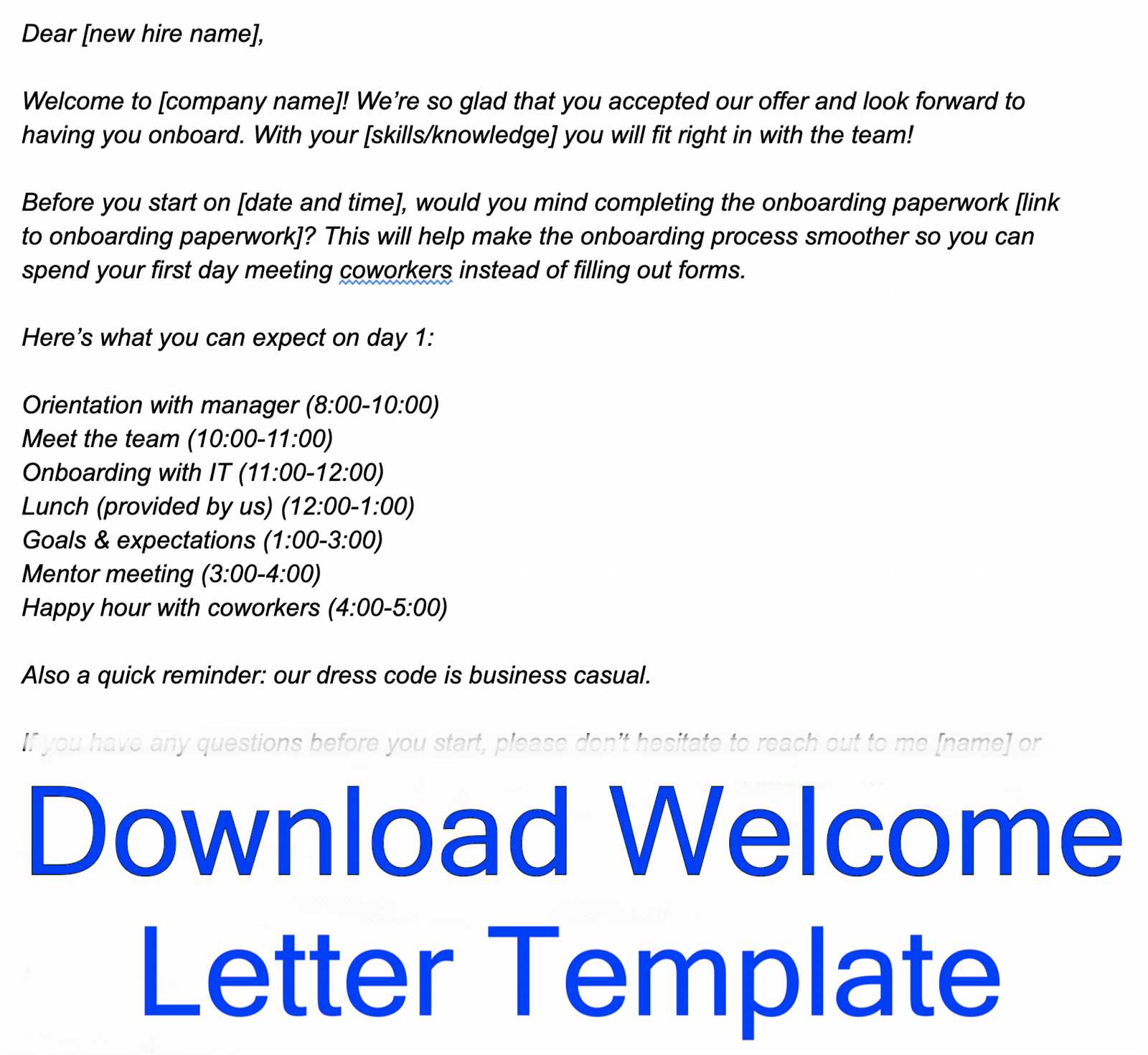 welcome letter to new residents template