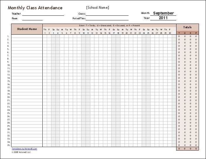 attendance letter template for schools