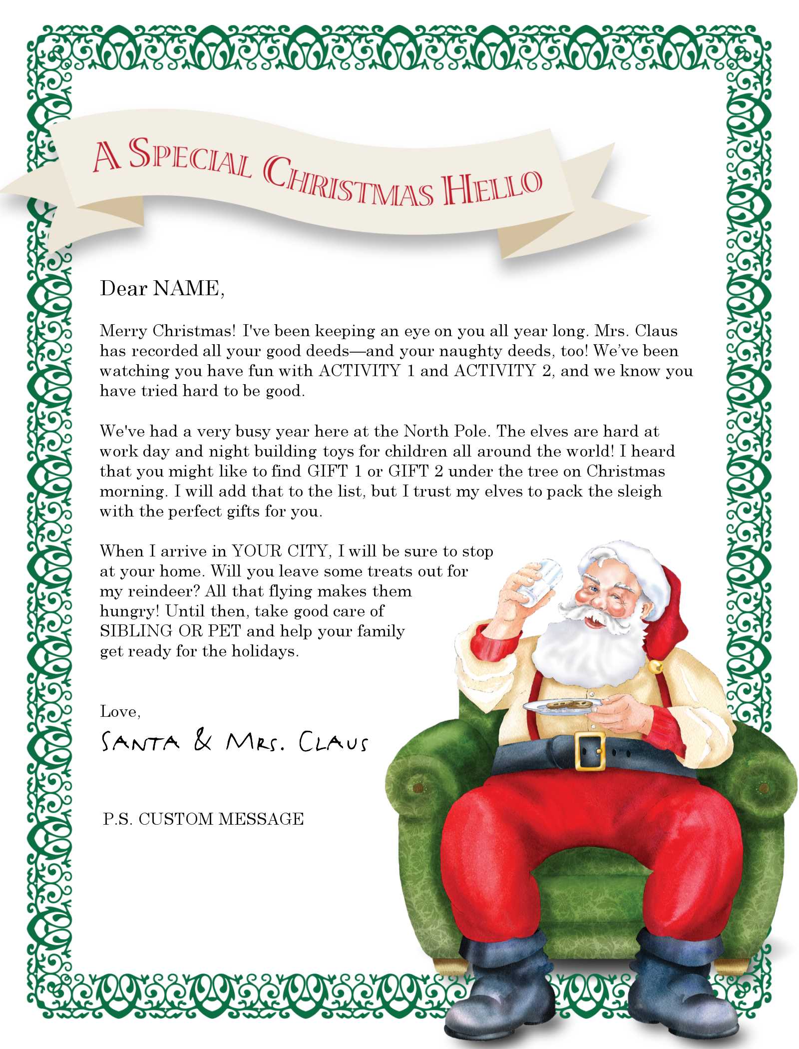 naughty santa letter template