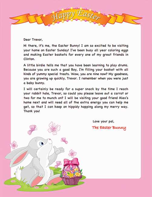 free easter letter templates