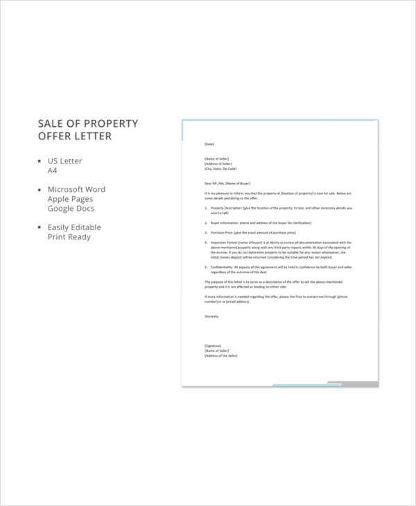 home offer letter templates