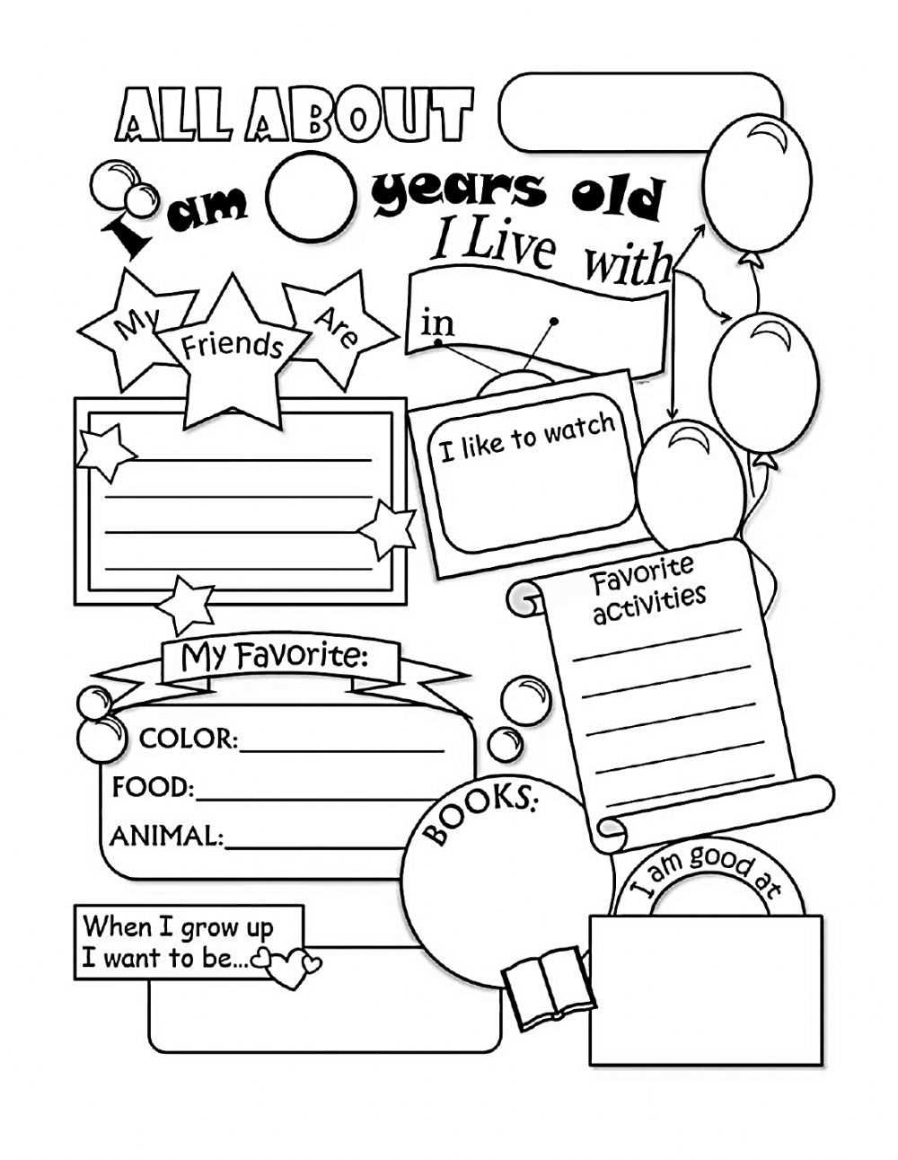 all about me letter template