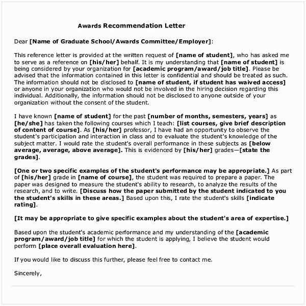 letter of recommendation for masters program template