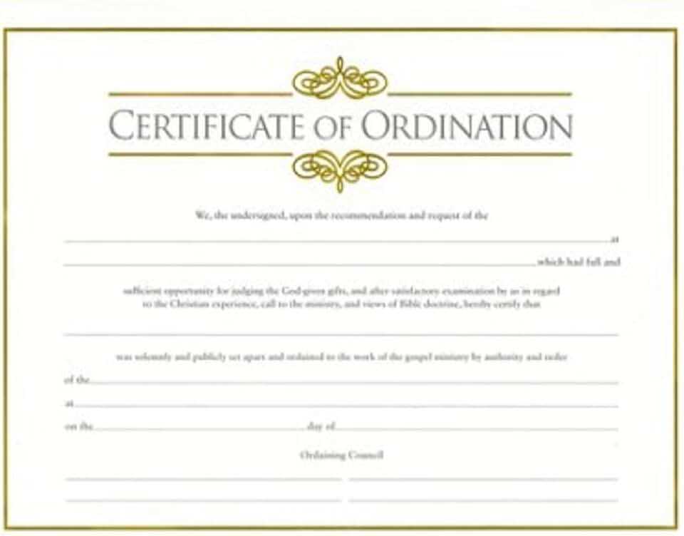 letter of ordination template
