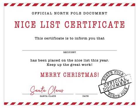 santa naughty list letter template