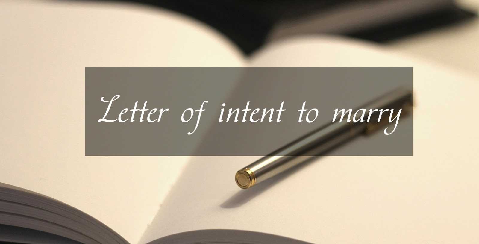 intent to marry letter template