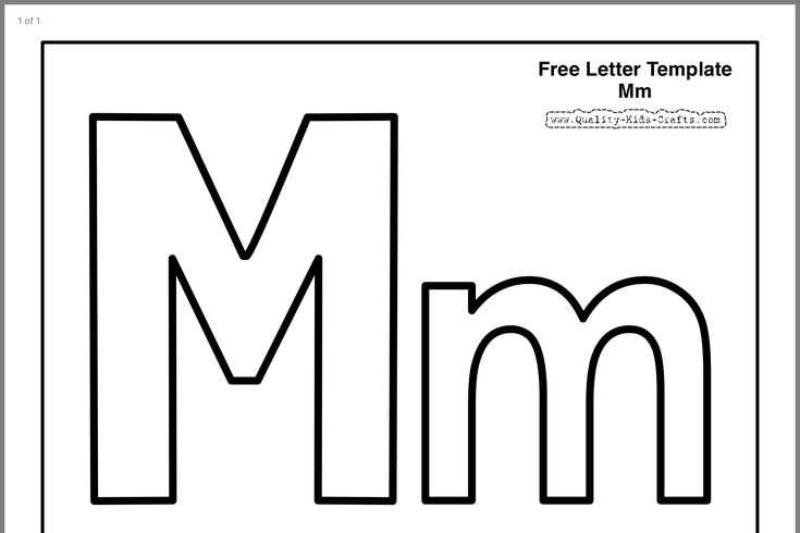 m&m letter m template