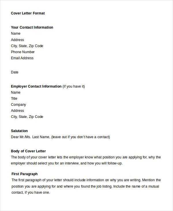 professional correspondence letter template