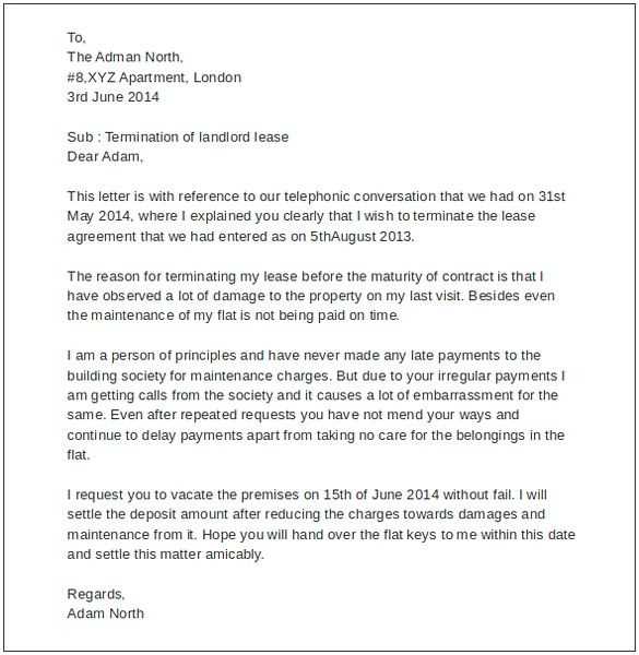 landlord harassment letter template