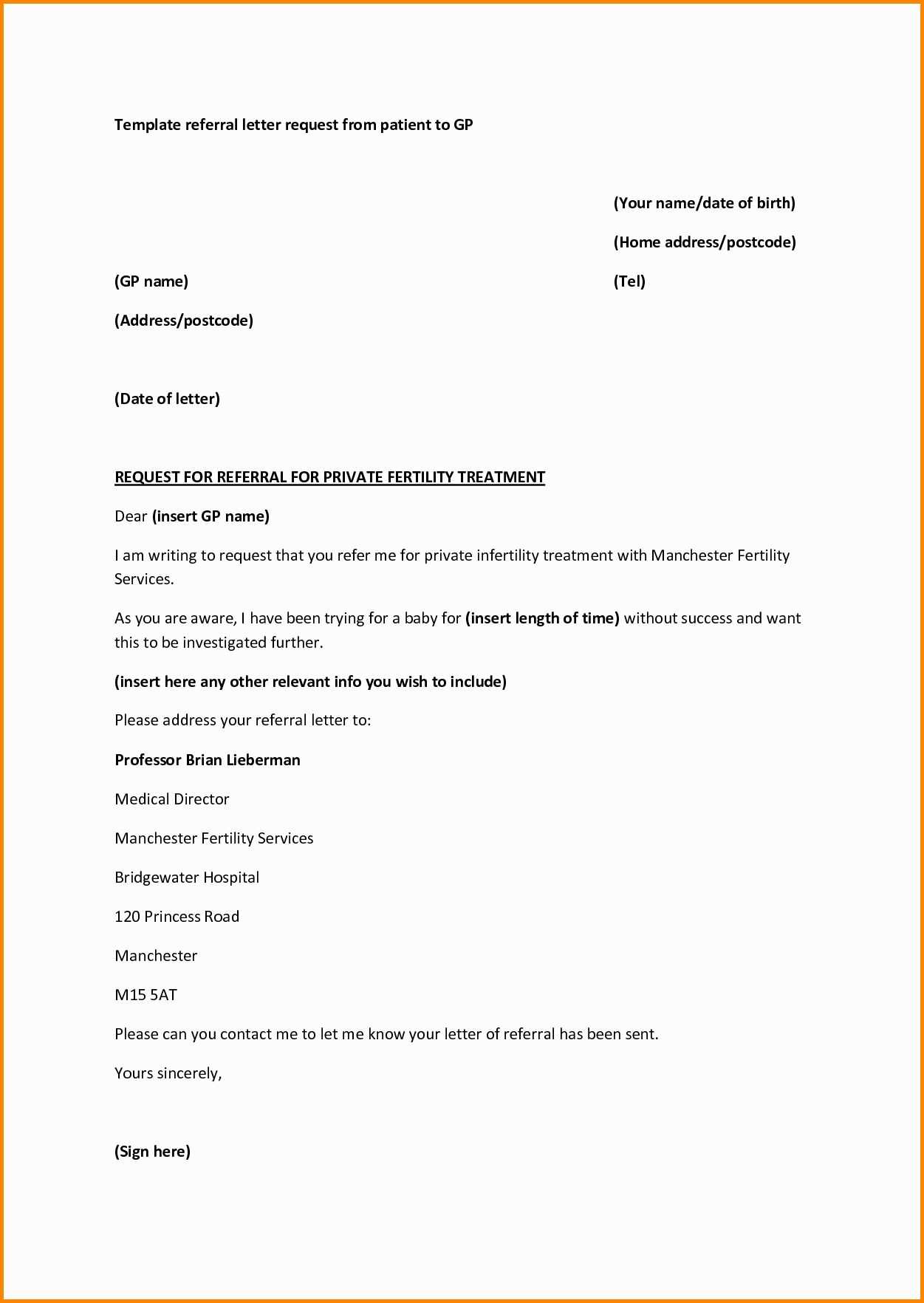 referral letter template word