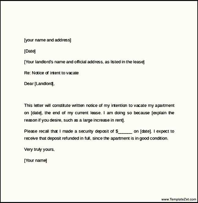 60 day notice letter sample template