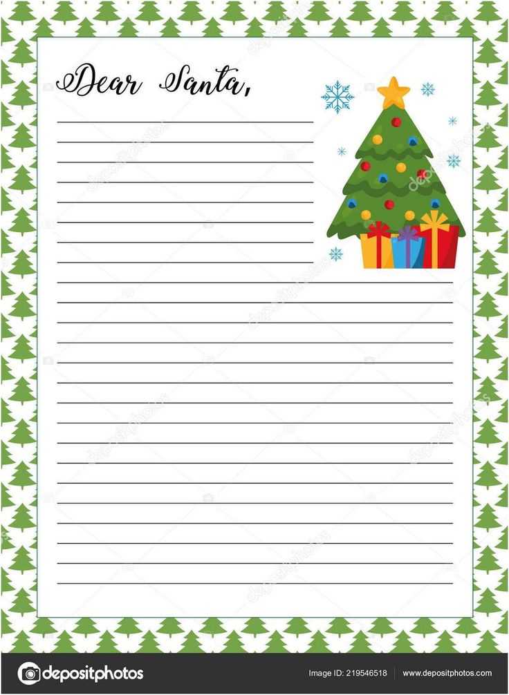 christmas tree letter template