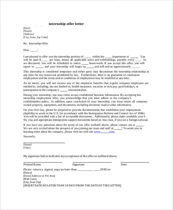 accept offer letter template