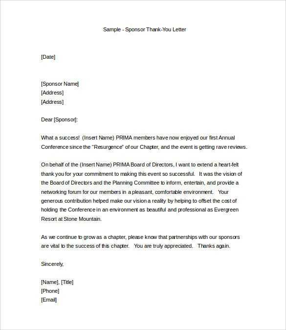 professional thank you letter template