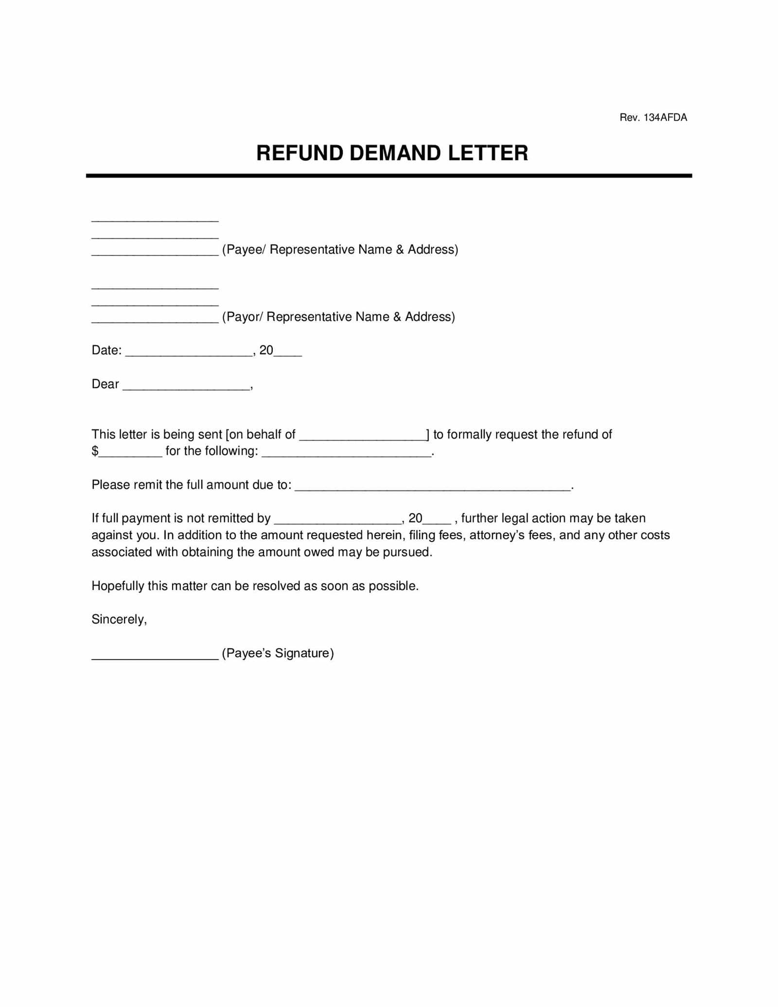 escrow demand letter template