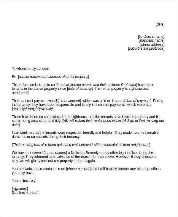 landlord letter for universal credit template