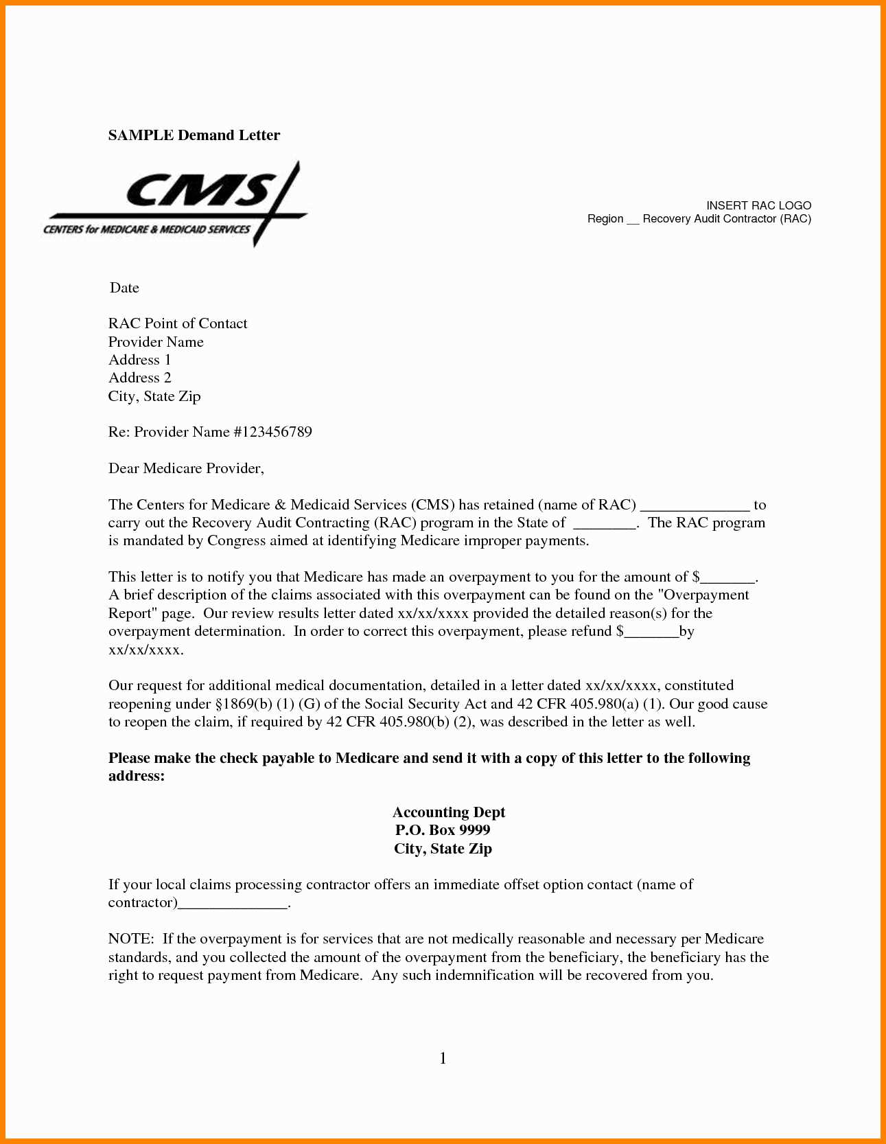 contractor demand letter template