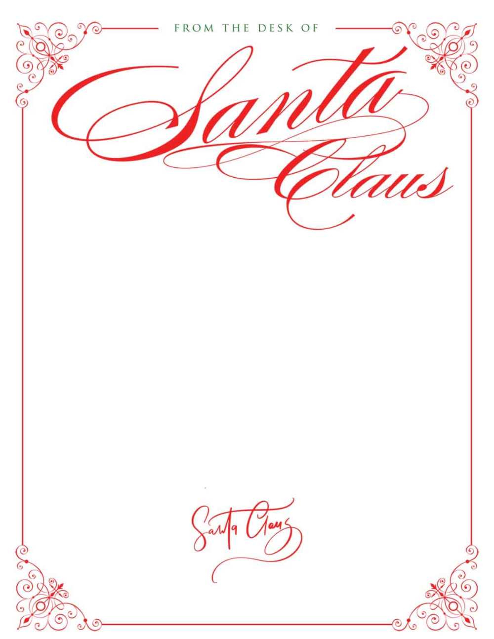 letter from santa stationary template free