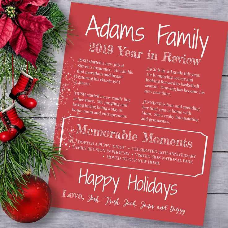 christmas letter to family template