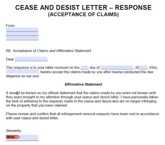 response to demand letter template
